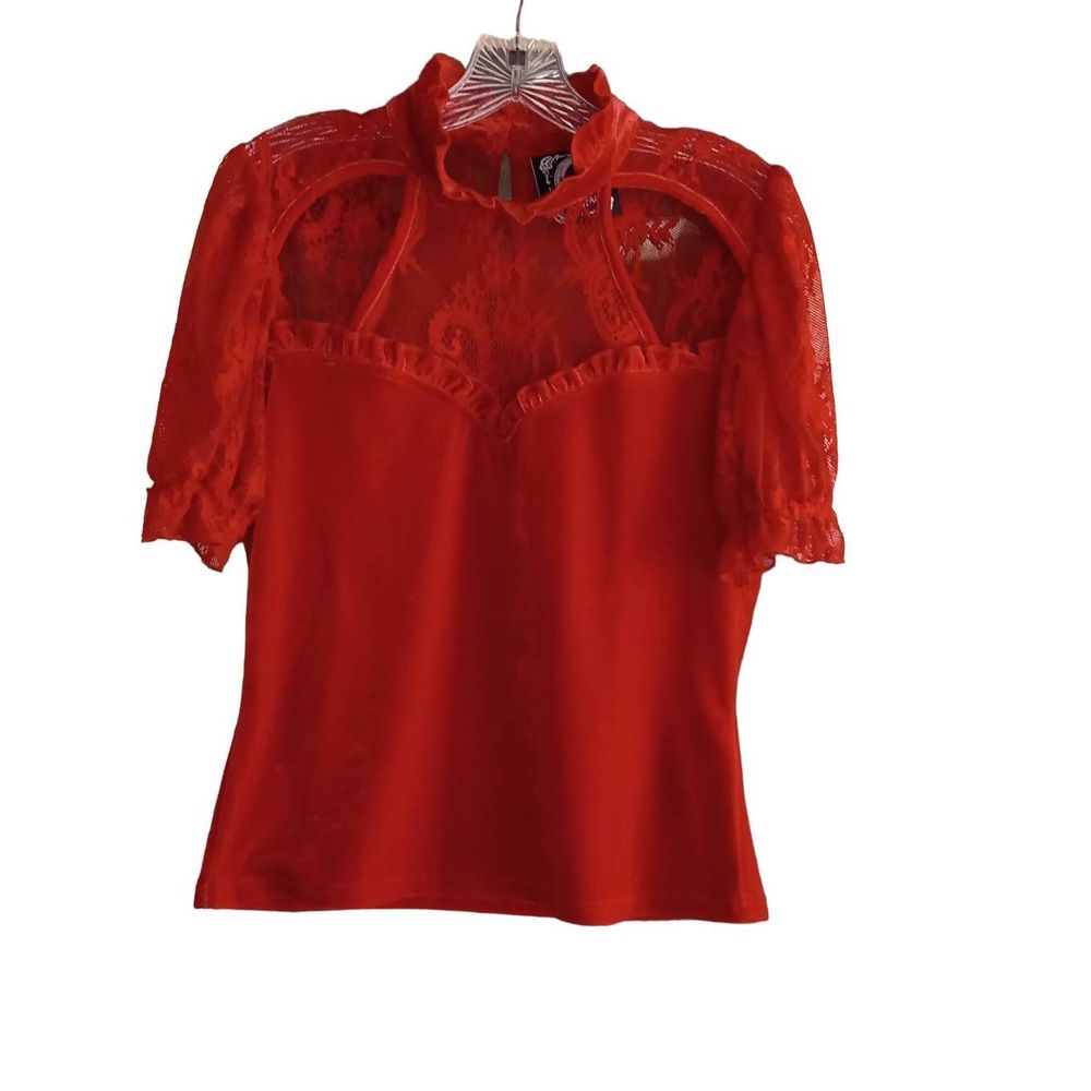 Killstar Red Lace Blouse